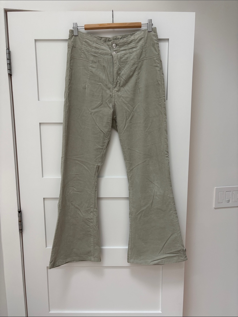 Free People Olive Green Boot Cut Pants
